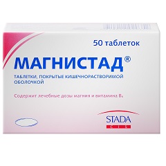 Таблетки, покрытые кишечнорастворимой оболочкой, Магнистад